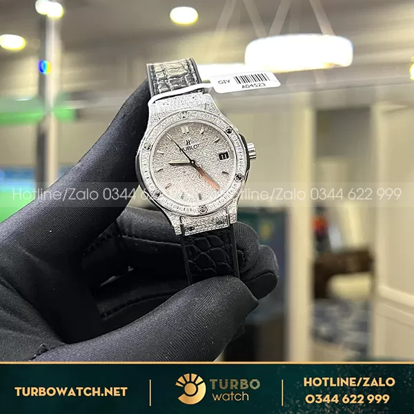 Đồng hồ hublot độ kim cương moissanite