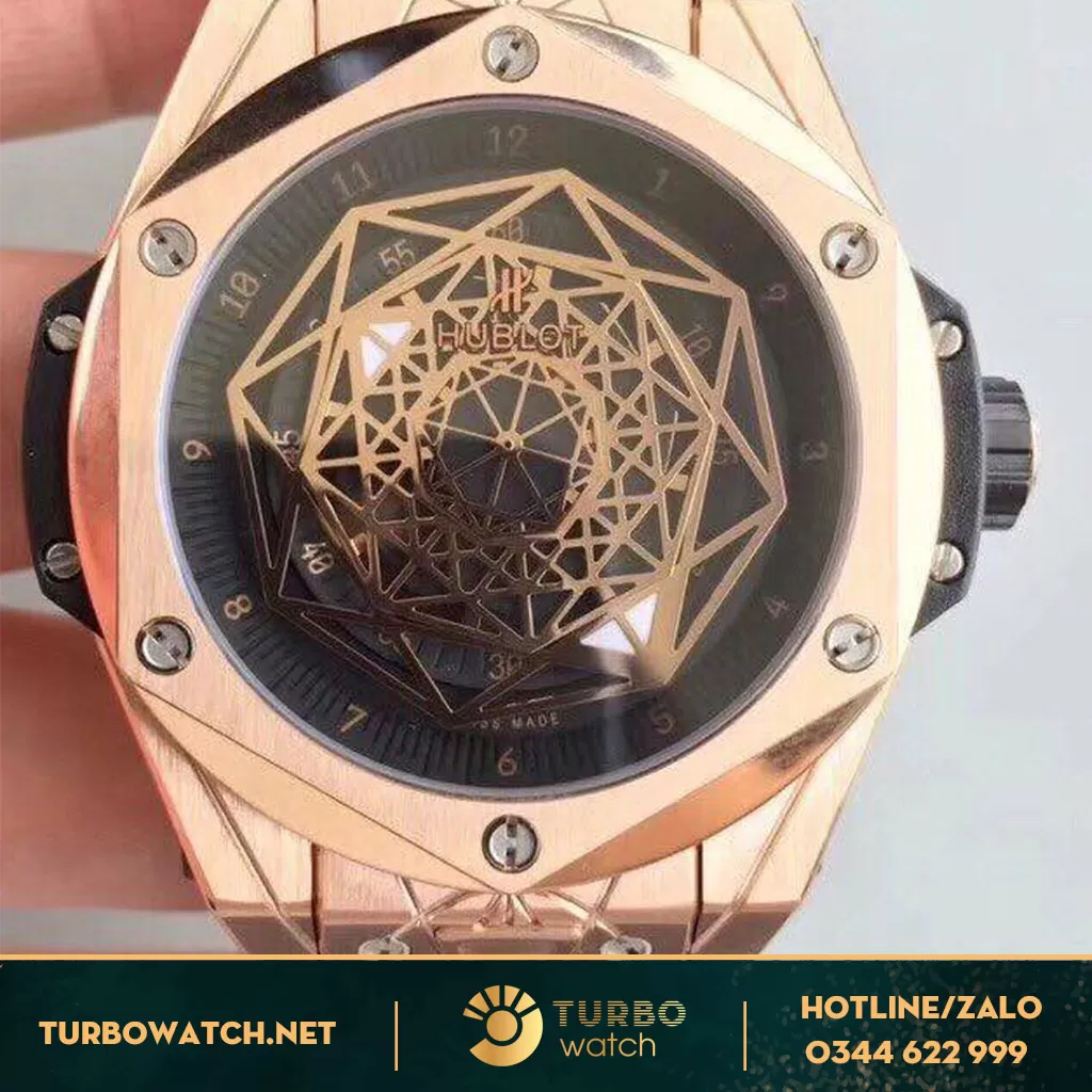 đồng hồ Hublot fake 1-1 BigBang Sang Bleu King Gold