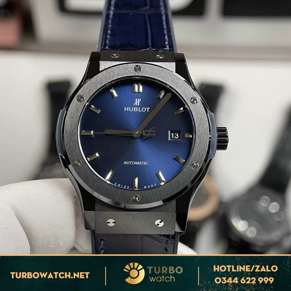 Đồng Hồ Hublot Fake 1-1 Classic Fusion Blue Ceramic