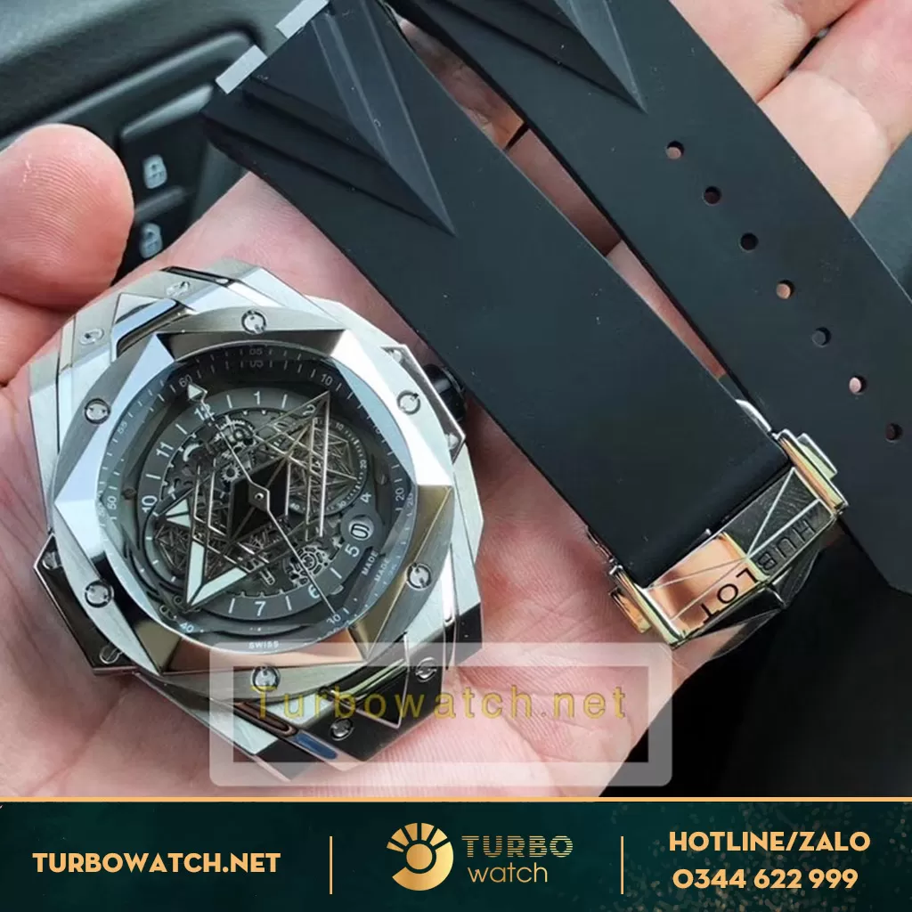đồng hồ Hublot fake 1-1 SangBleu II Titanium