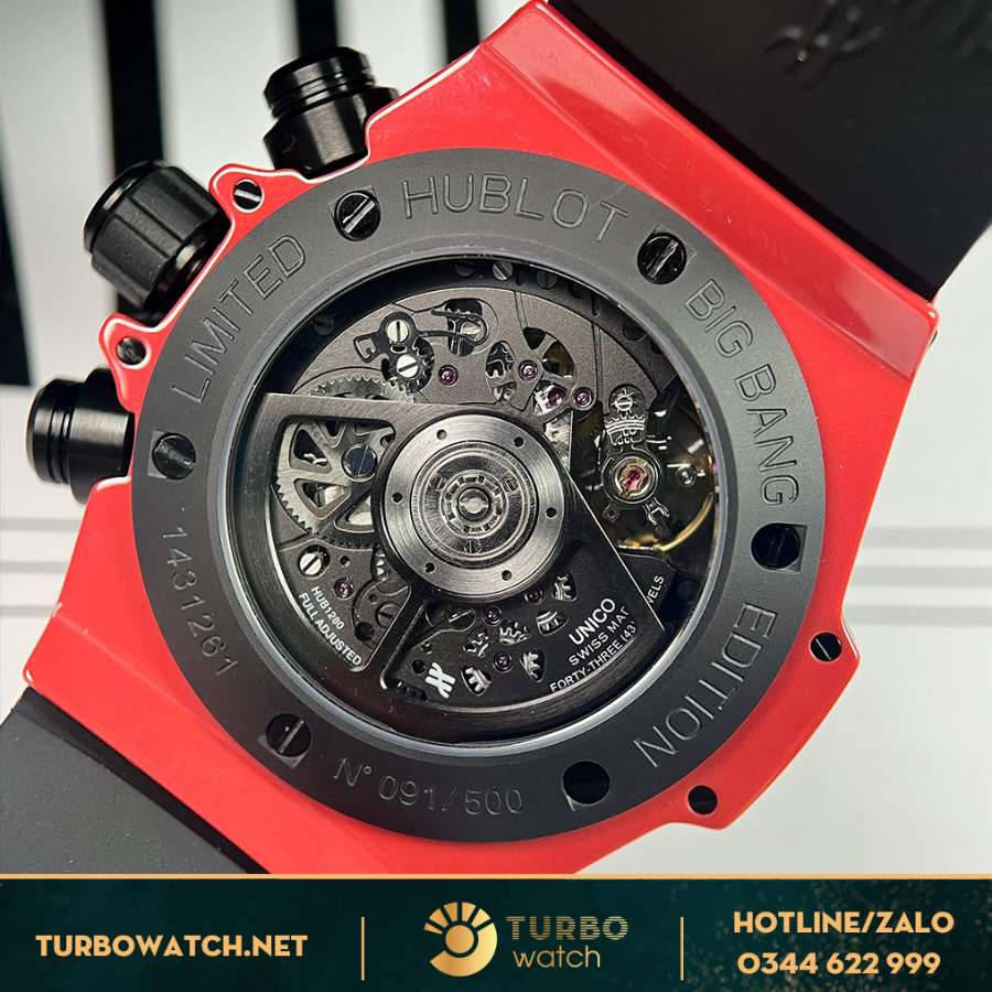 Đồng Hồ Hublot Big Bang Fake Cao Cấp Unico Ceramic Đỏ