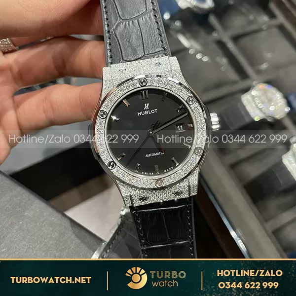Đồng hồ hublot fusion độ kim cương moissanite