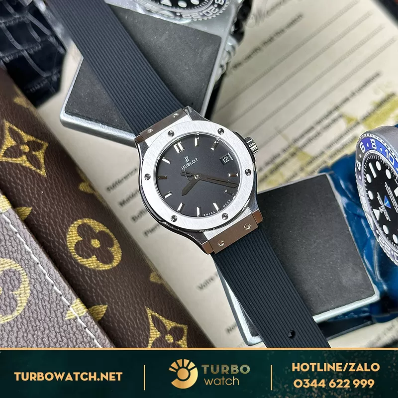 Đồng hồ hublot nữ 33mm máy pin siêu nét