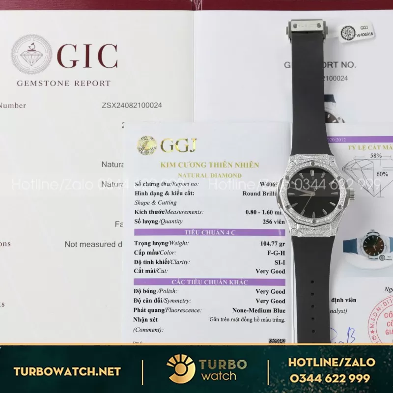Đồng Hồ Hublot Orlinski Đính Full Kim Cương Tự Nhiên Hong Kong 40mm