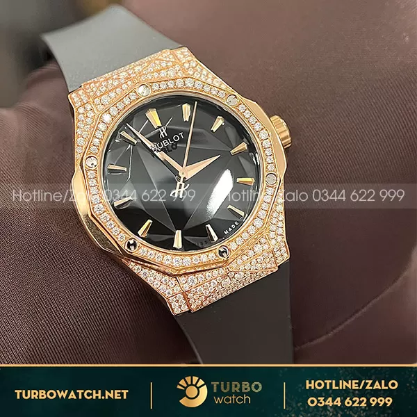 Đồng hồ hublot orlinski rep 11 full moissanite hong kong