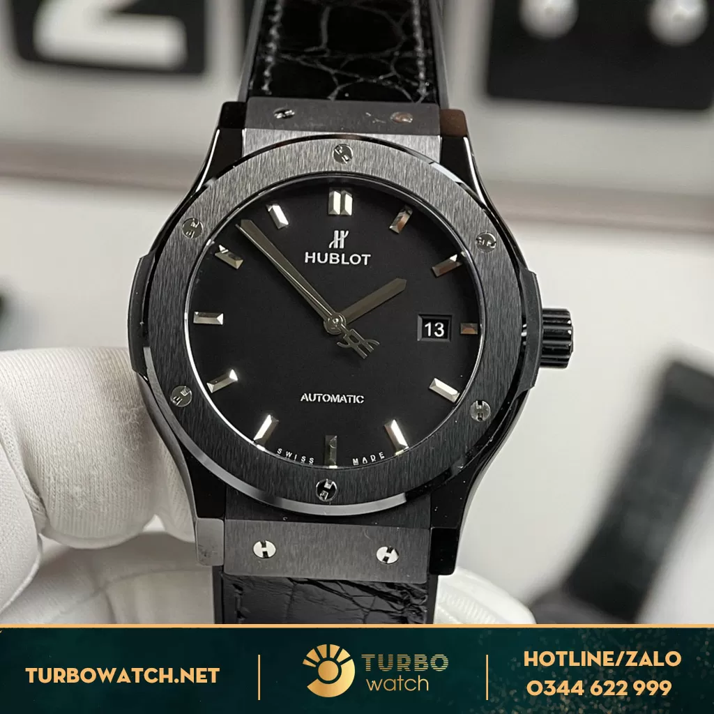 Đồng Hồ Hublot Rep 1-1 Classic Fusion Black Ceramic