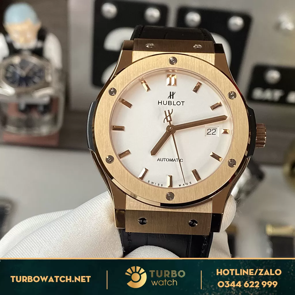 Đồng Hồ Hublot Siêu Cấp 1-1 Classic Fusion King Gold Opalin