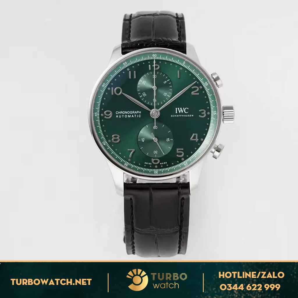 Đồng hồ IWC CHRONOGRAPH mặt xanh lá