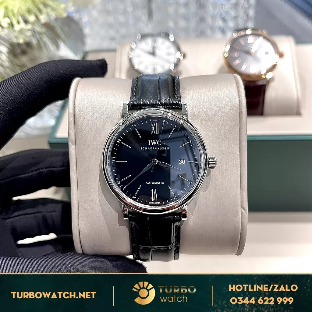 Đồng Hồ IWC Portofino IW356511 40 Mặt đen Siêu cấp 