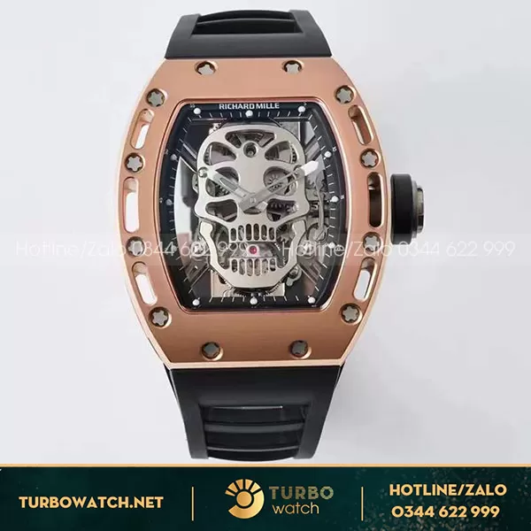 Richard mille rm052 skull tourbillon rose gold