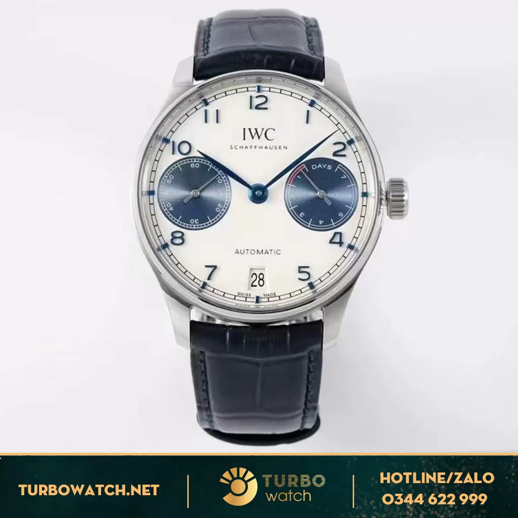 Đồng hồ IWC Portugieser mặt trắng xanh