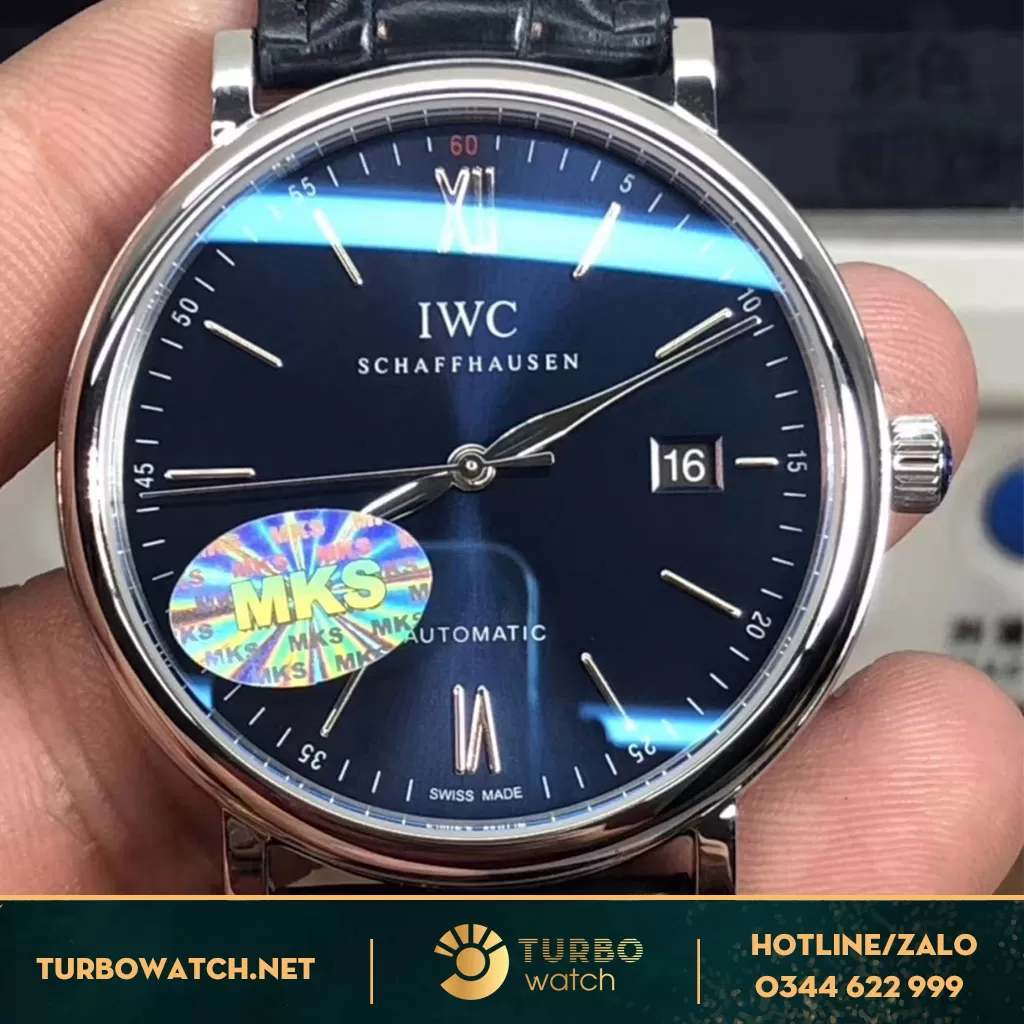 đồng hồ IWC Replica 1:1 Cao Cấp mặt xanh