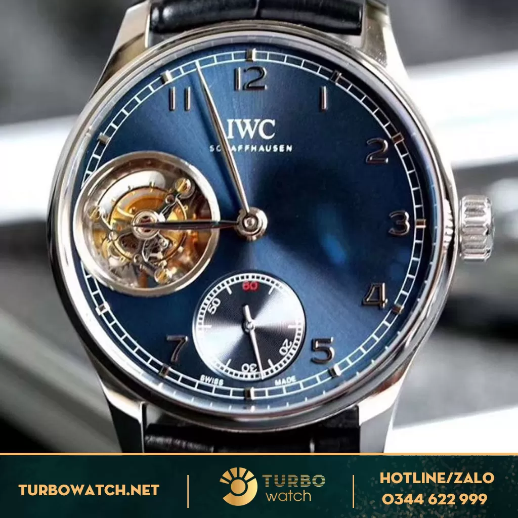 đồng hồ IWC super fake 1-1 TOURBILLON HAND-WOUND BLEU