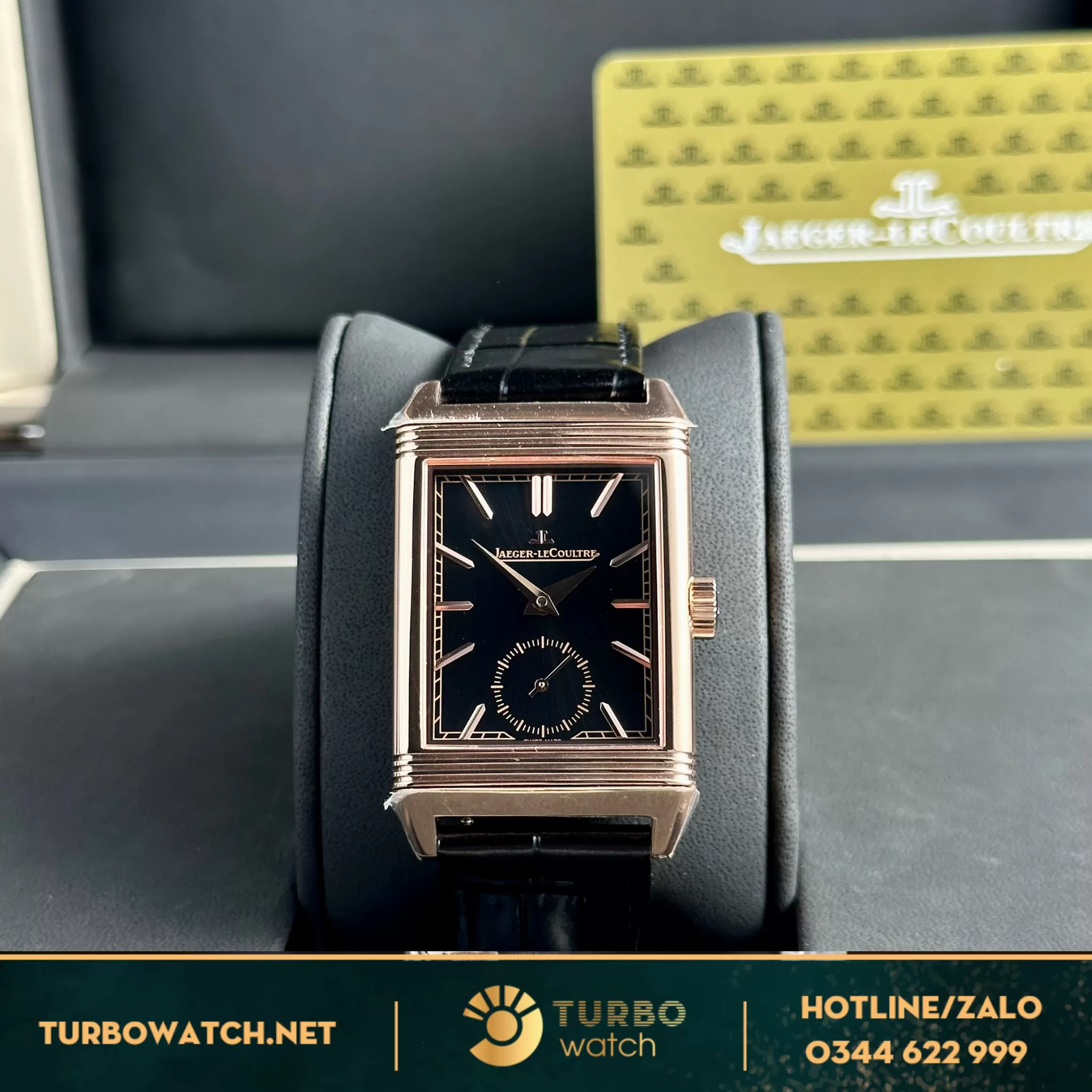 Đồng hồ Jaeger LeCoultre Master Reverso Tribute Monoface Small Seconds mặt đen 