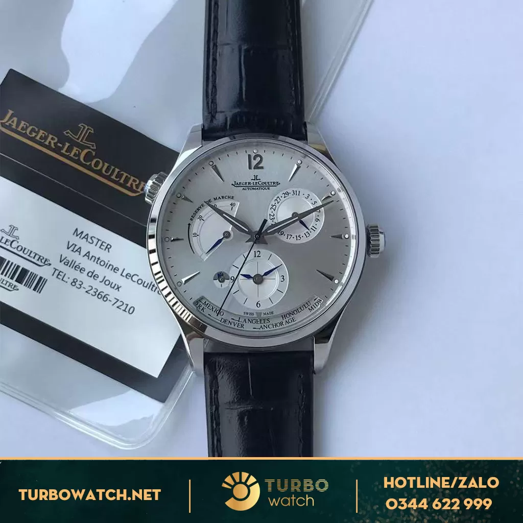 Đồng Hồ Jaeger Lecoultre Replica Master Geographic Mặt Trắng