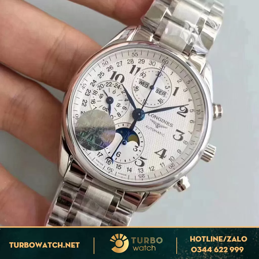 đồng hồ LONGINES fake 1-1 chronograph mặt trắng
