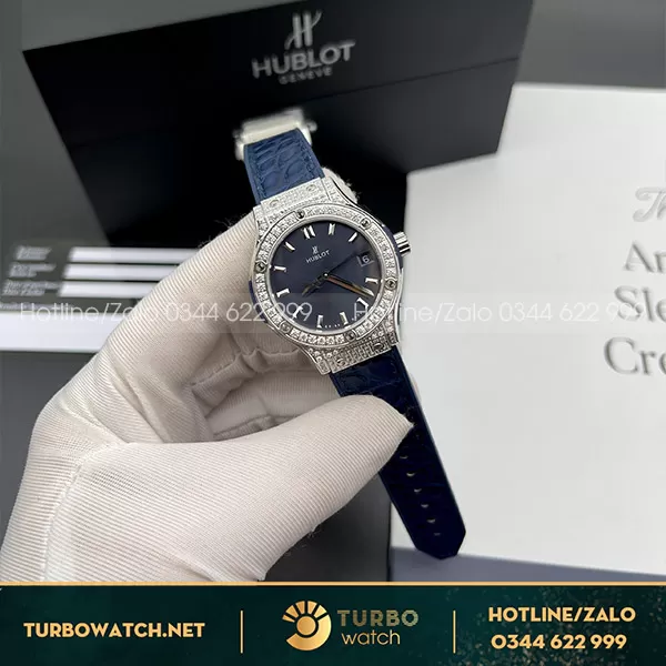 Đồng Hồ Nữ Hublot Rep 11 33mm Full Đá CZ