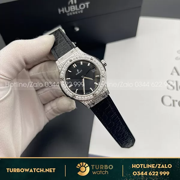 Đồng Hồ Nữ Hublot Rep 11 Đính Đá CZ