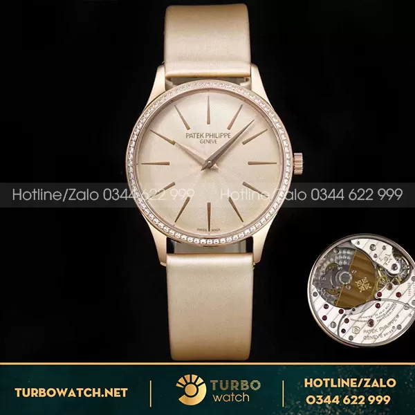 Đồng Hồ Nữ Patek Philippe Calatrava Fake 1 4997/200R-001 Rose Gold