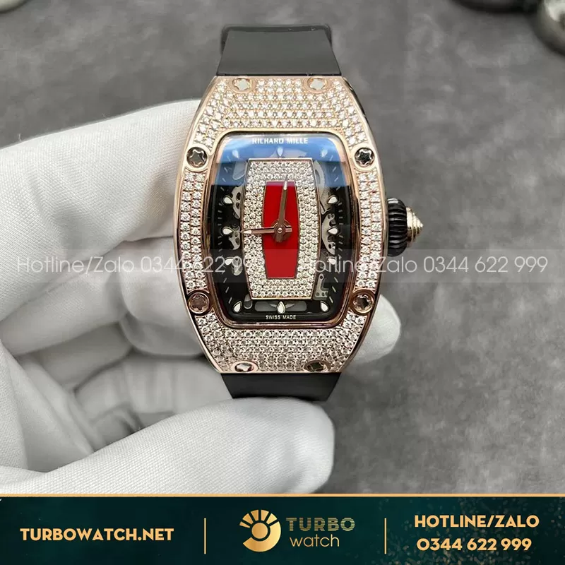 Đồng hồ nữ richard mille RM007 ches tác vàng khối kim cương