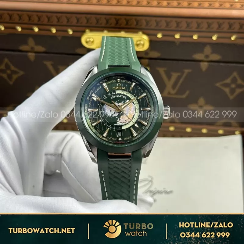 Đồng Hồ Omega Aqua Terra Worldtimer Replica 1:1 Thụy Sỹ VS Factory 43mm