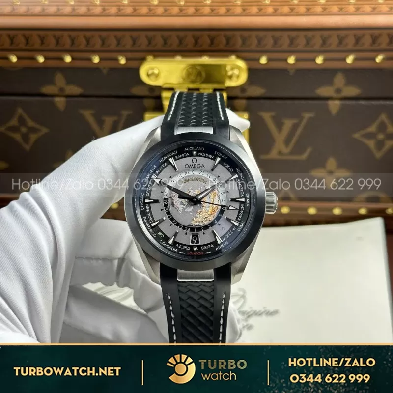 Đồng Hồ Omega Aqua Terra Worldtimer Replica 1:1 Thụy Sỹ VS Factory 43mm