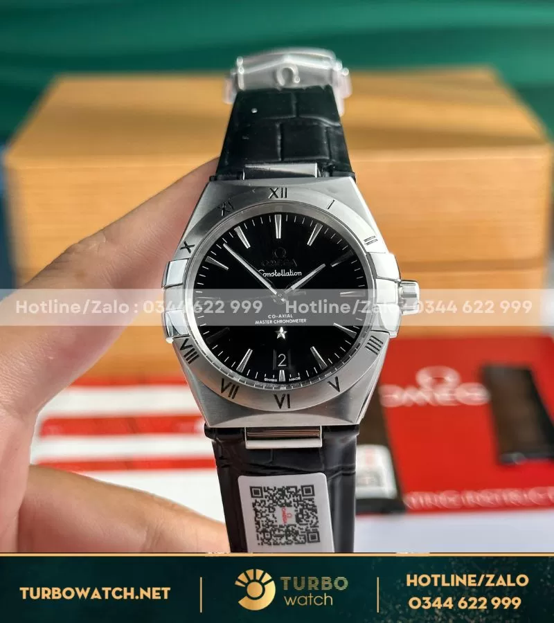 Đồng hồ Omega Constellation mặt đen replica