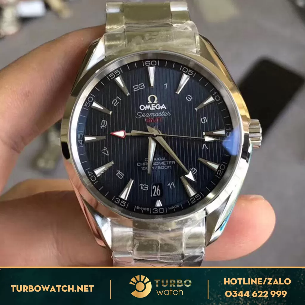 đồng hồ Omega fake 1-1 Aqua Terra GMT Chronomete