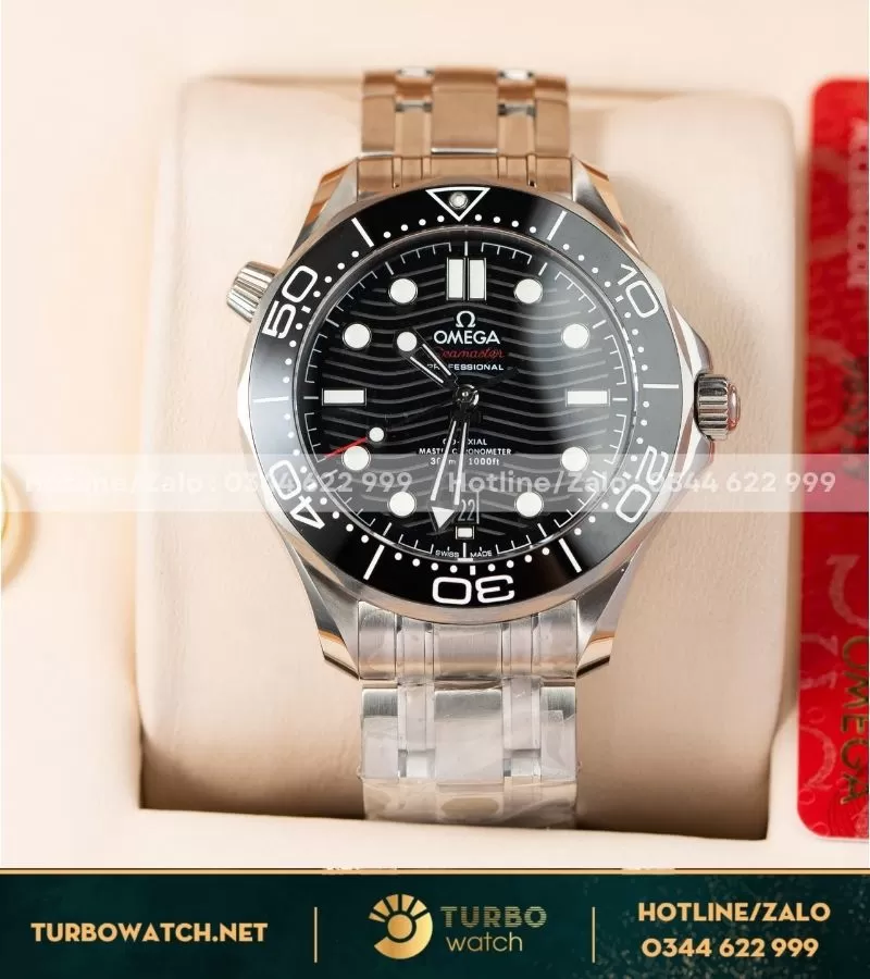 Đồng hồ Omega Seamaster Diver 300m mặt đen replica