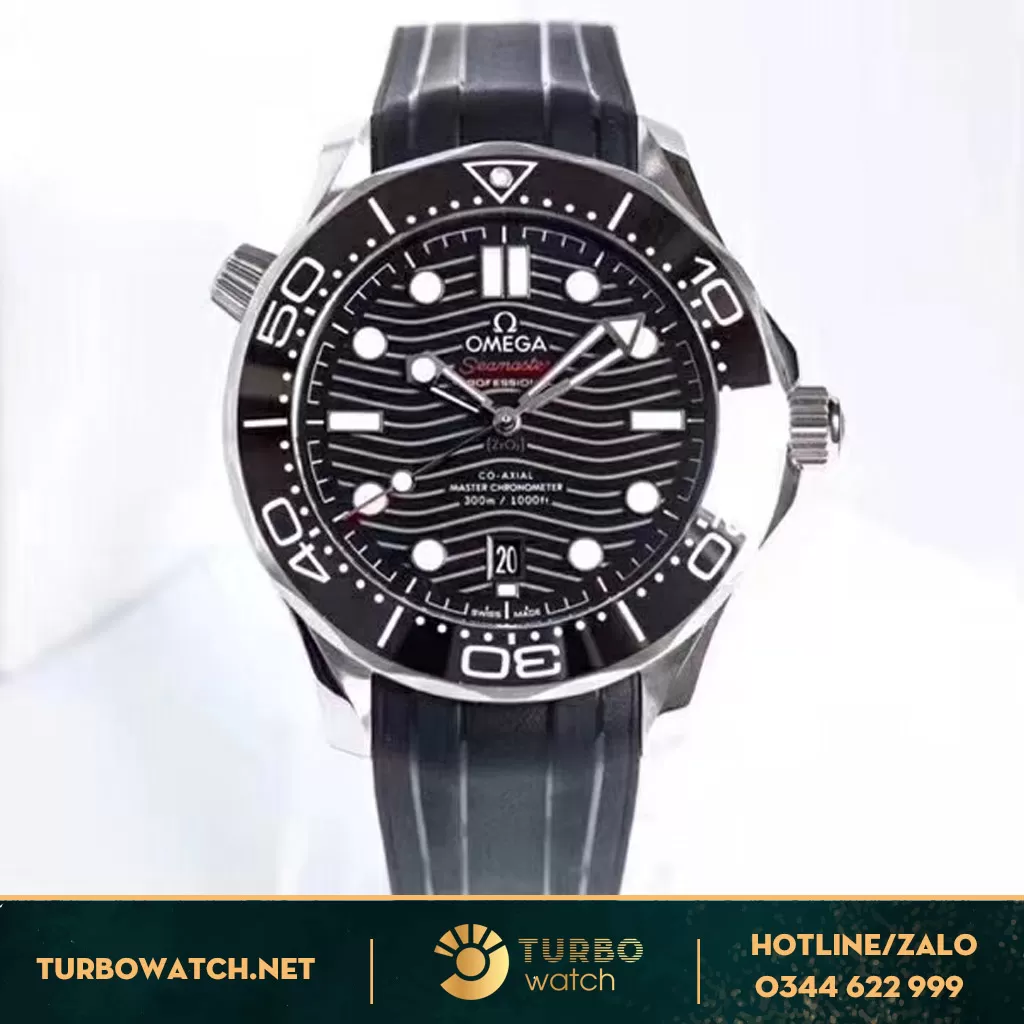 Đồng Hồ Omega Seamaster Rep 1:1 Diver 300M Co-Axial Master mặt đen 
