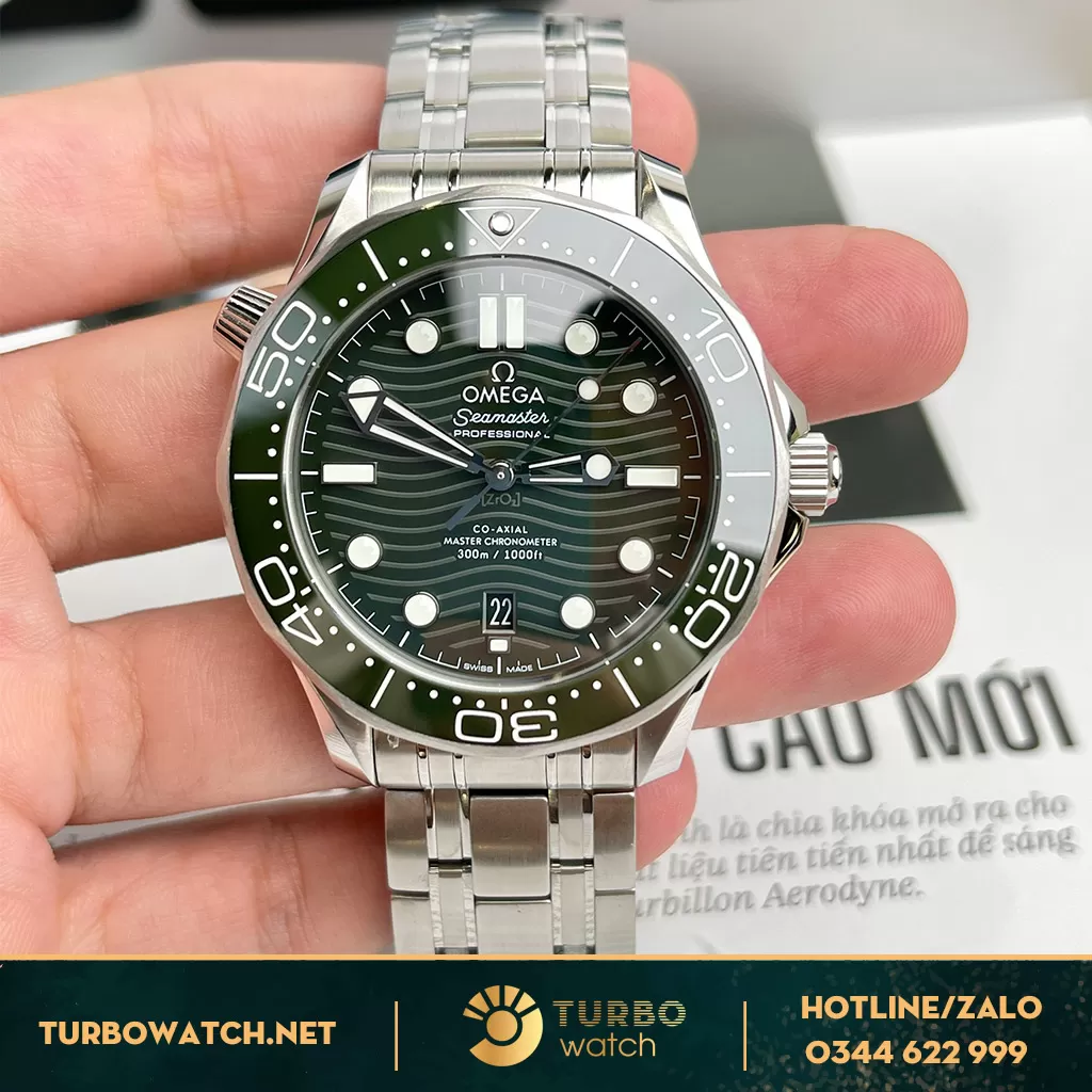Đồng Hồ Omega Seamaster Siêu Cấp Green Dial 42mm