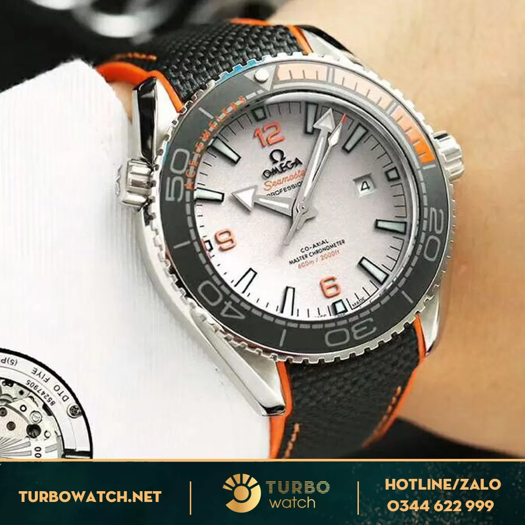 đồng hồ Omega super fake 1-1 PLANET OCEAN 600M white 