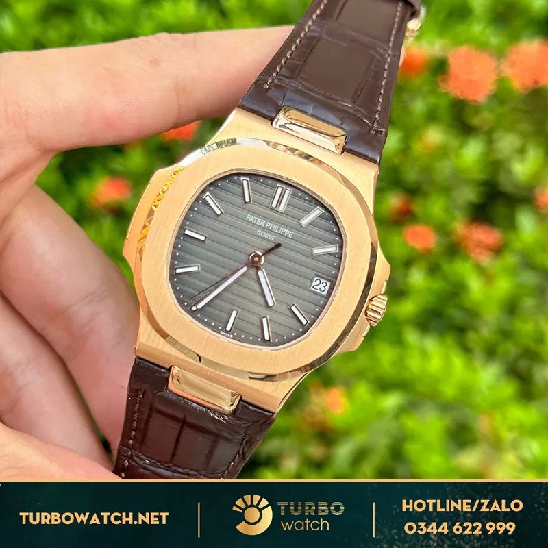 Đồng hồ patek fake nautilus 5711 dây da