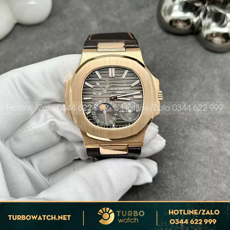 Đồng Hồ Patek Nautilus 5712R Rose Gold Máy Mỏng 8,6MM Chuẩn Auth