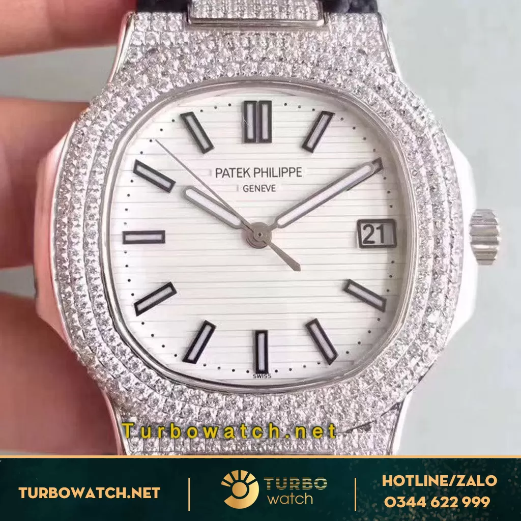 đồng hồ Patek Philiip replica 1-1 nautilus 5711 full diamond