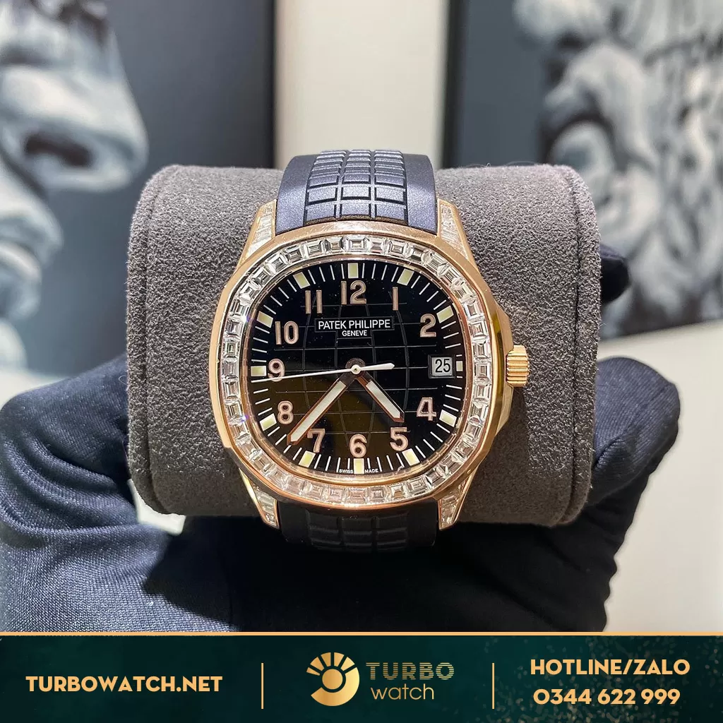 Đồng Hồ Patek Philippe Aquanaut 5167/300R-010 Vàng Hồng 18k ,Kim Cương thiên Nhiên