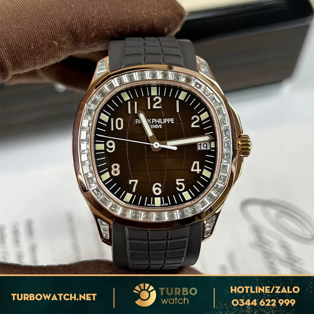 Đồng Hồ Patek Philippe Aquanaut 5167 KC moissanit Bagutte 