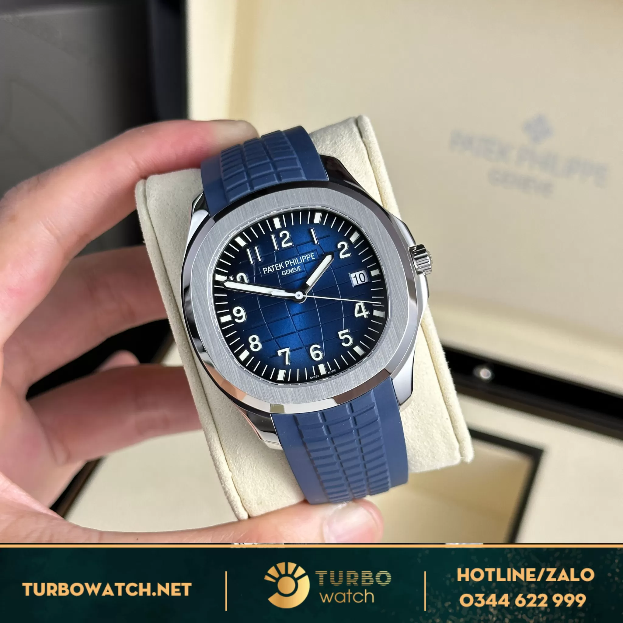 Đồng hồ Patek Philippe Aquanaut 5168 blue dial rep 1:1 