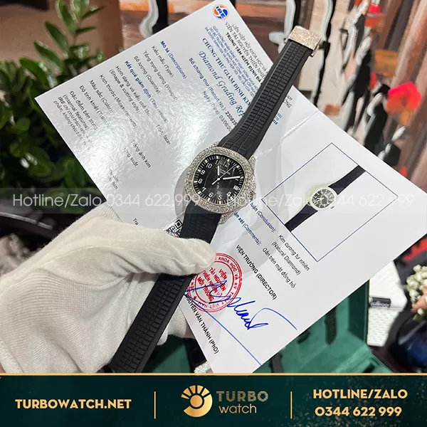 Đồng hồ patek philippe aquanaut độ kim cương thiên nhiên