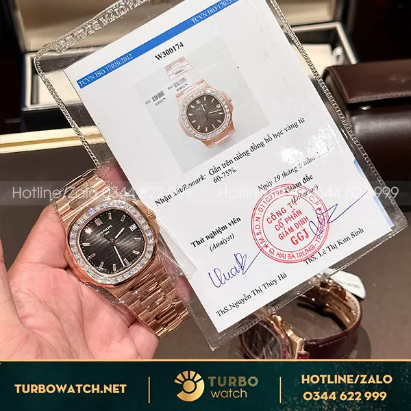 Đồng Hồ Patek Philippe Rep 1 1 Bọc Vàng 18K Độ Kim Moissanite