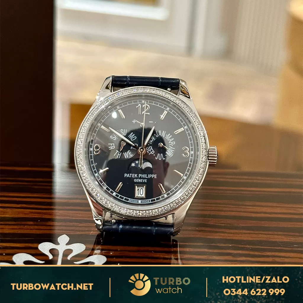 Đồng Hồ Patek philippe complications 5146j-001 Viền đính đá cz Replica 