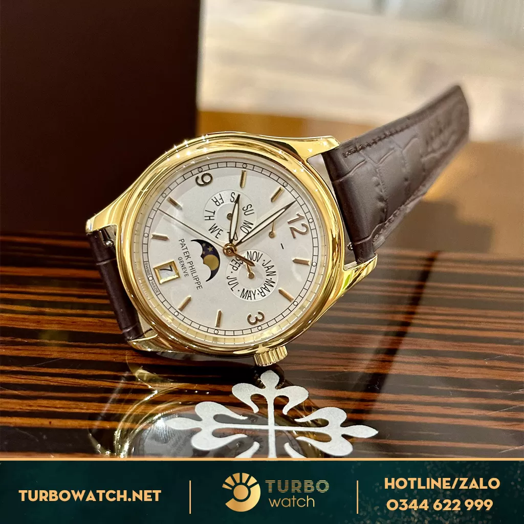 Đồng Hồ Patek philippe complications 5146j-001 Vỏ Vàng Mặt Trắng Replica