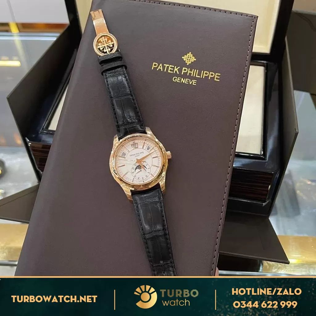 Đồng Hồ Patek Philippe Mặt Trắng Complications 5205R-001 Rose Gold 18k