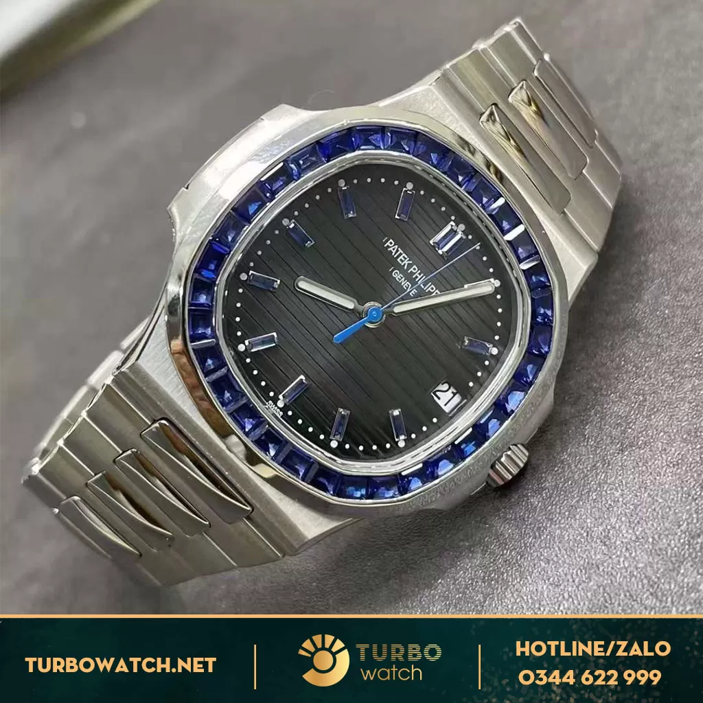 Đồng Hồ Patek Philippe Nautilus 5711 Đá Saphirre xanh 