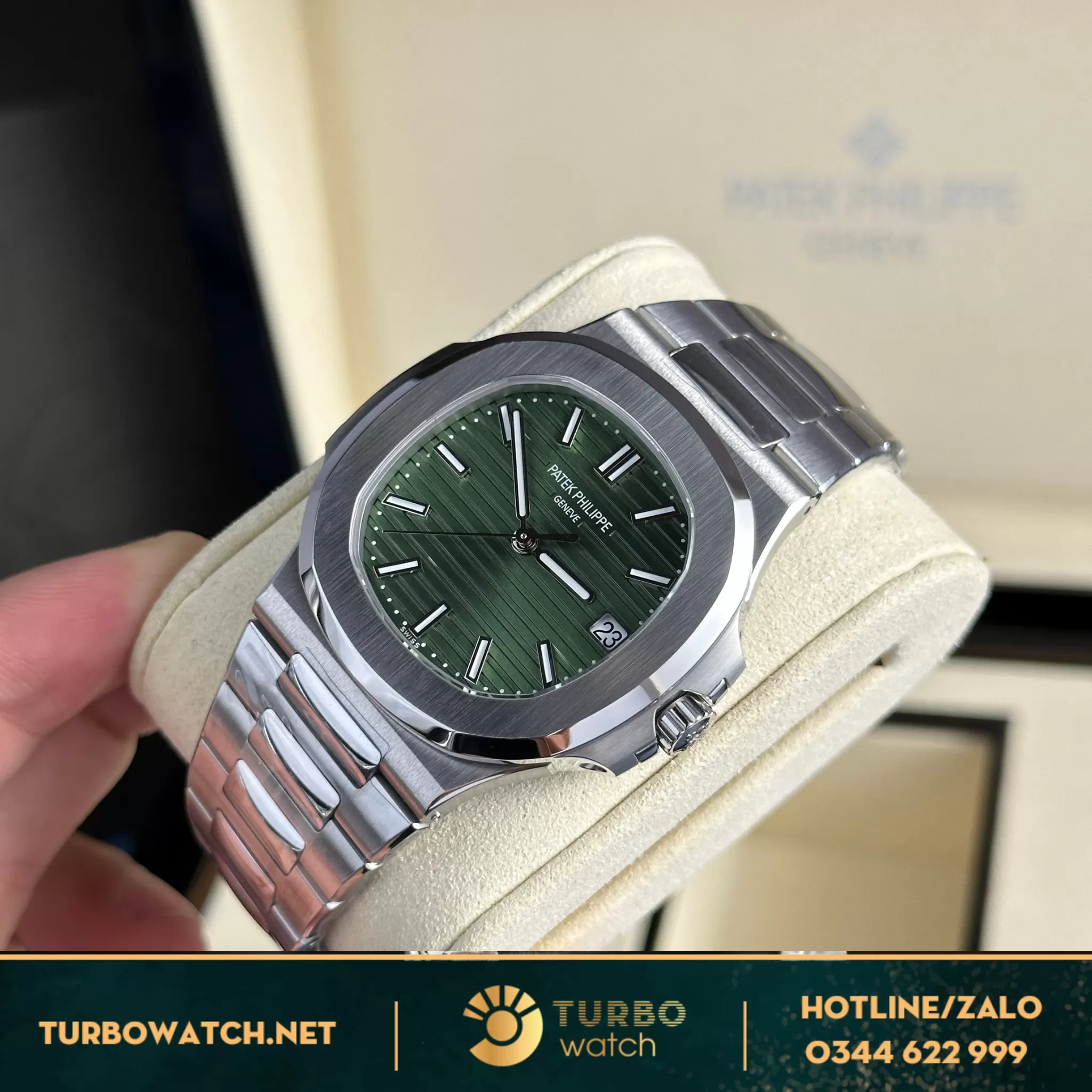 Đồng hồ Patek Philippe Nautilus 5711 mặt green olive fake