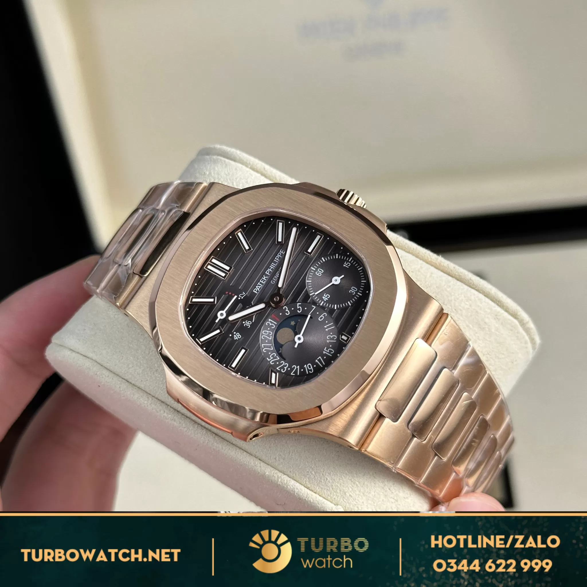 Đồng hồ Patek Philippe Nautilus 5712 rose gold ppf factory fake