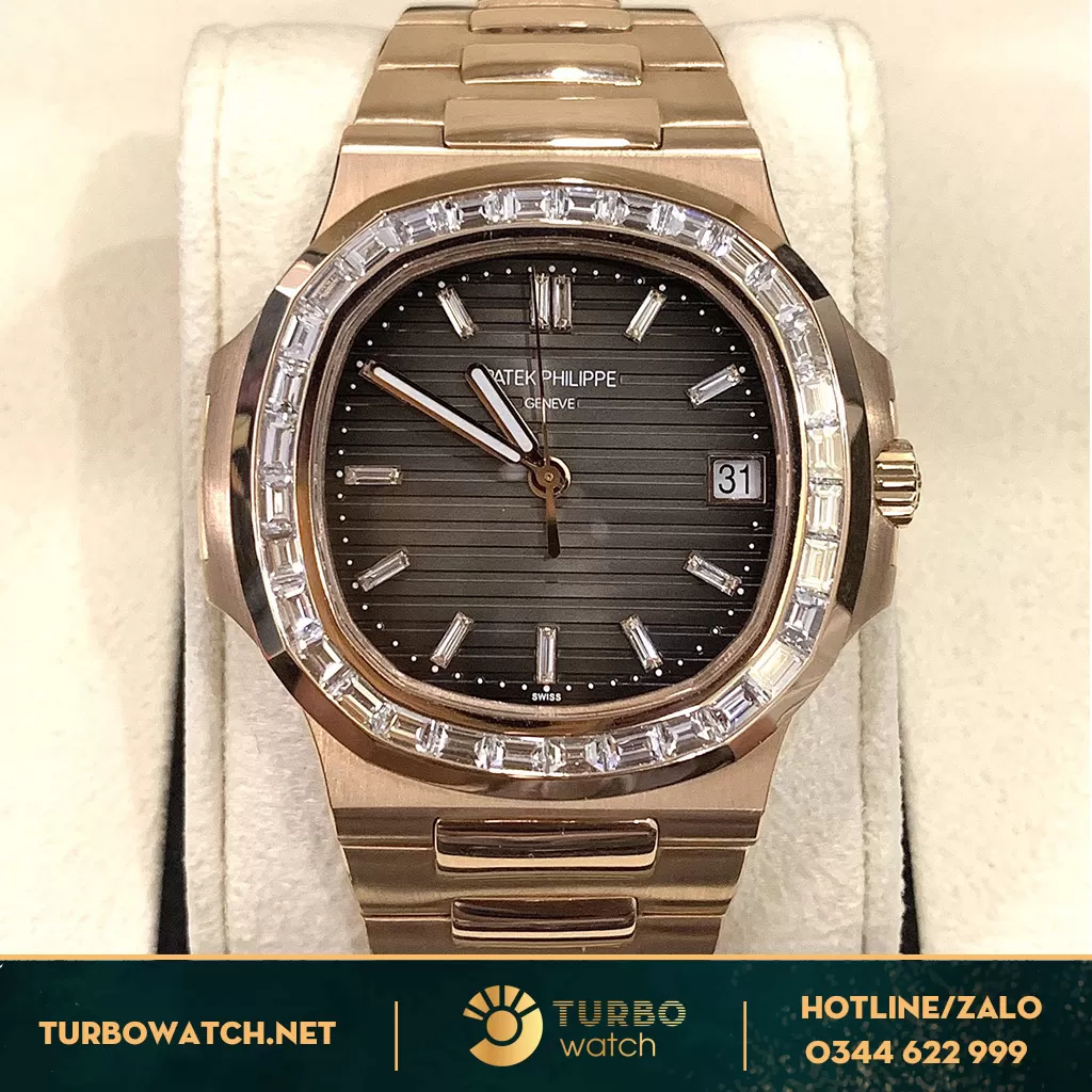Đồng Hồ Patek Philippe Nautilus 5723/1R-010 Vàng Hồng 18k ,Kim Cương Bagutte