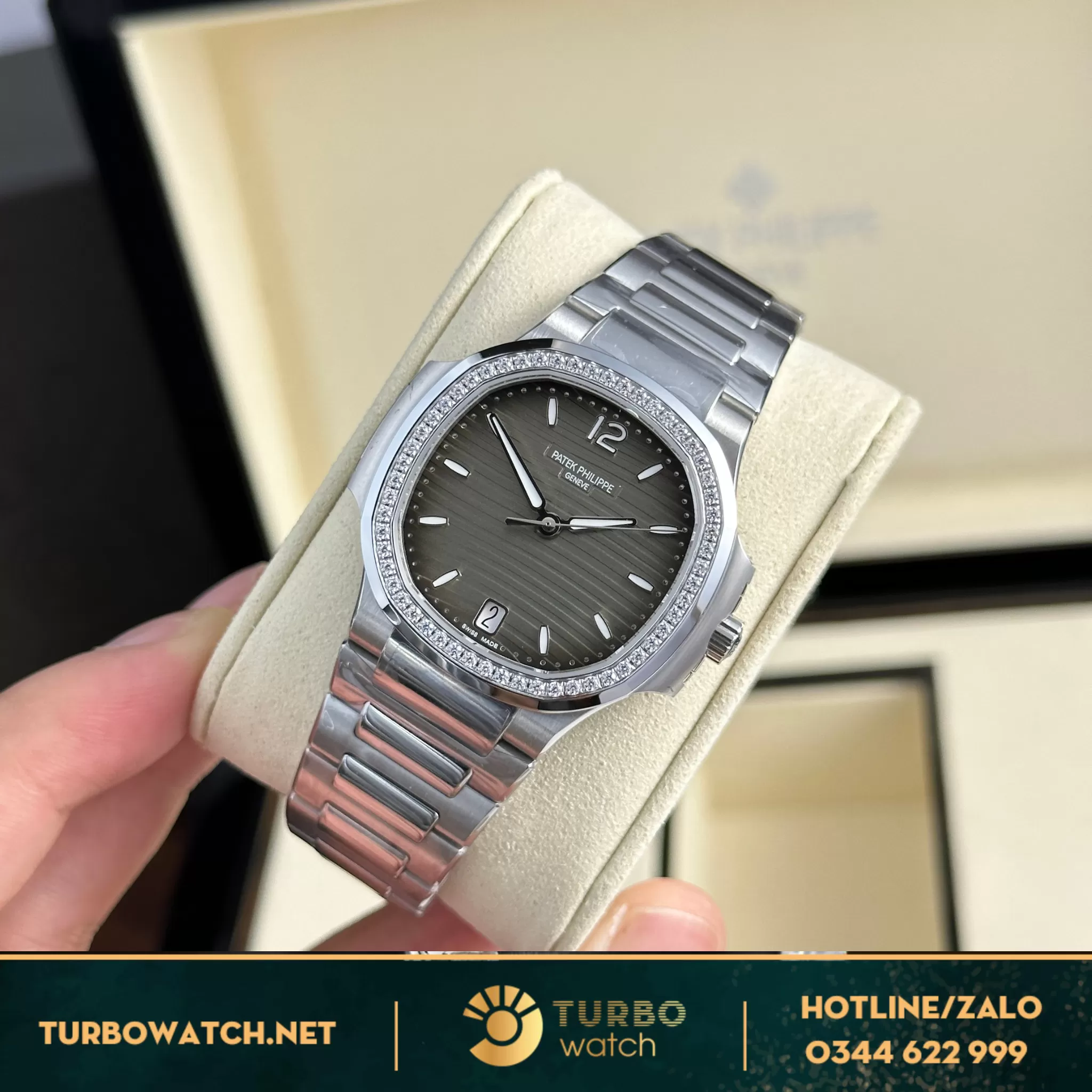Đồng hồ patek philippe Nautilus 7118 Lady replica 