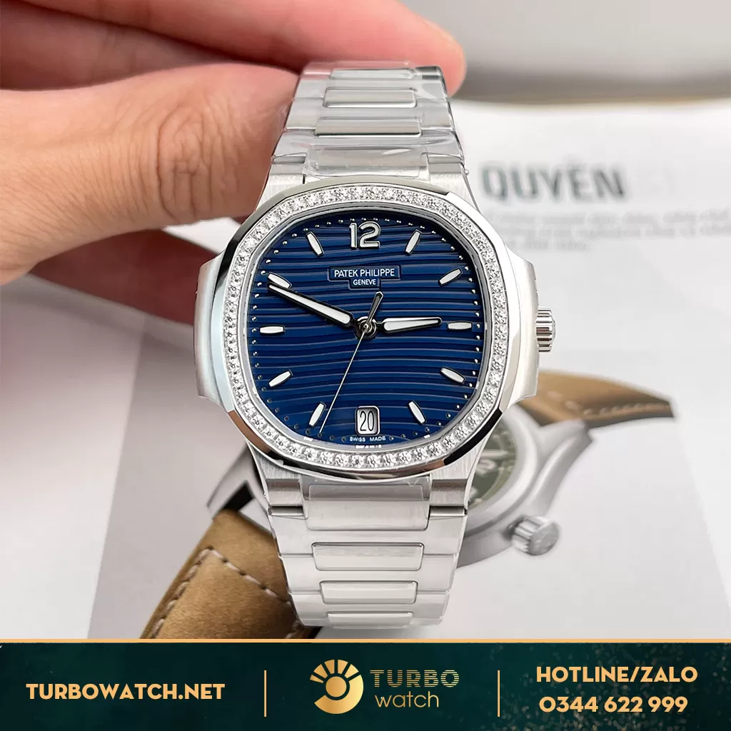 Đồng Hồ Patek Philippe Nautilus 7118 Xanh Dương Viền Kim 