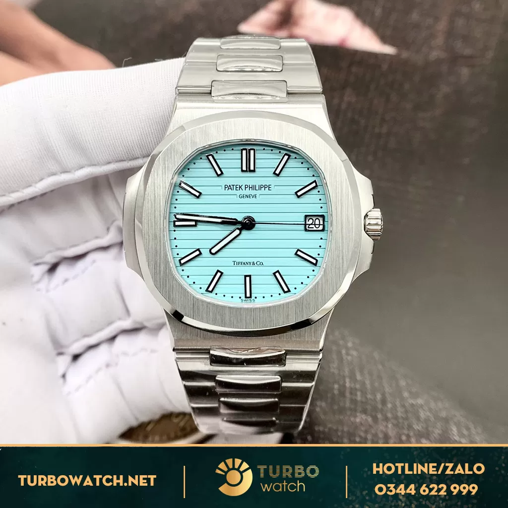 Đồng Hồ Patek Philippe Nautilus FAKE 1:1 5711 Tiffany & Co Xanh signature